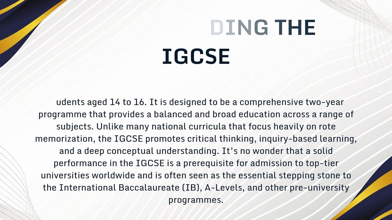 A Comprehensive Guide to the IGCSE Syllabus - Sev7n