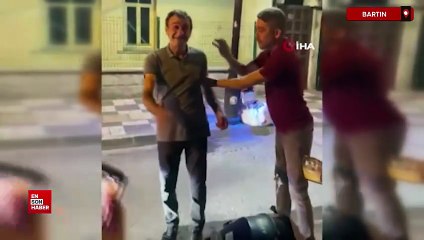 Bartın'da alkollü şahıs caddeyi karıştırdı