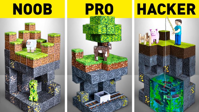 ⏳ INSANE DIY Minecraft Challenge: 10 Minutes Vs 1 Hour Vs 100 Hours! 🏰🔥