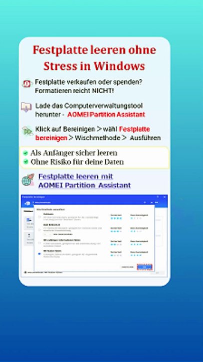 👉 Festplatte leeren in Windows 10: So geht’s sicher & dauerhaft!