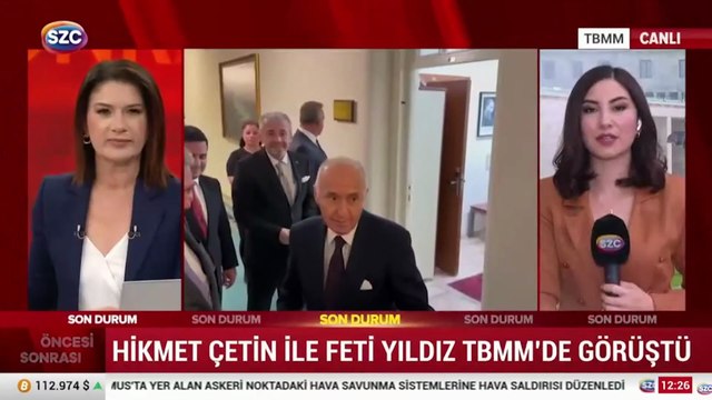 Hikmet Çetin ile Fethi Yıldız TBMM'de görüştü