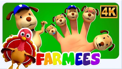 Dog Finger Family Song | Farmees Nursery Rhymes & Kids Songs | Learn Animals for Children