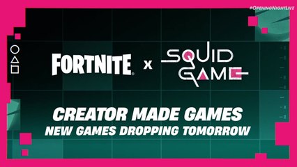 Fortnite x Squid Game Creator Made Games Trailer gamescom 2025
