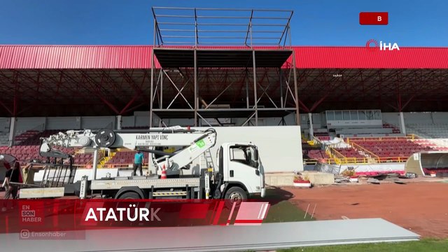 Bolu Atatürk Stadyumu’nda hummalı çalışma