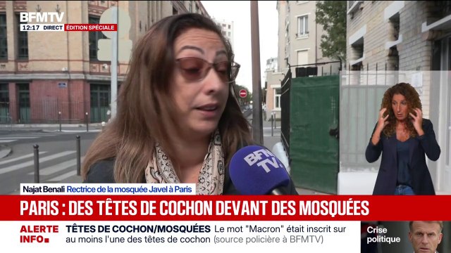 C'est le choc et l'écœurement , déplore la rectrice de la mosquée Javel à paris après la découverte de têtes de cochon devant des mosquées en Île-de-France