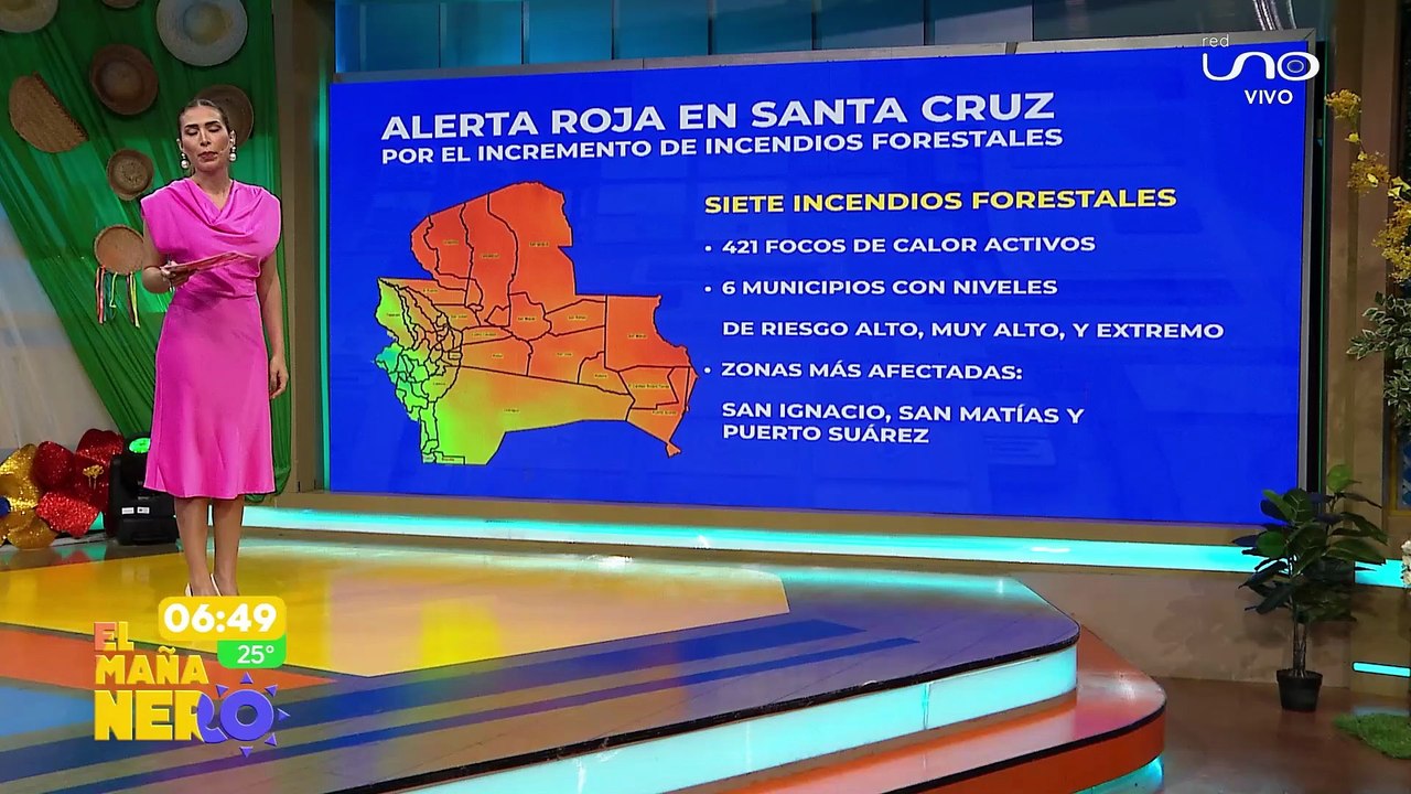 6 incendios en SCZ Y 95 mil hectáreas afectadas