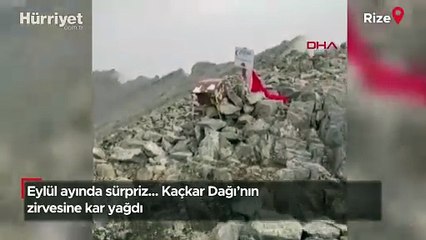 Kaçkar Dağı’na mevsimin ilk karı yağdı