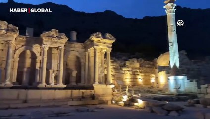 Sagalassos'ta ışıklar gece müzeciliği için yanacak: Deneme çalışması gerçekleştirildi