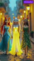 Three models participating in the Royal Race