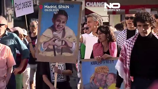 معترضان در اسپانیا خواستار تحریم تسلیحاتی اسرائیل شدند