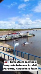 VÍDEO: Carro cai em rio no interior da Bahia e fica parcialmente submerso