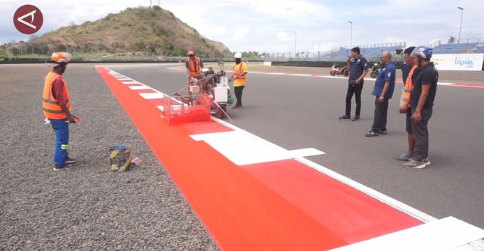 Jelang MotoGP, Sirkuit Mandalika berbenah dari cat hingga aspal