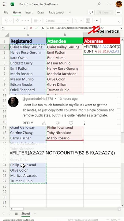 How to compare two lists to find missing values WITHOUT FORMULA in excel - Excel Tips and Tricks