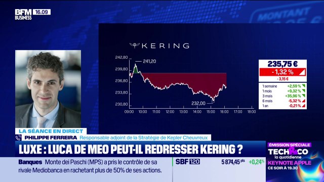 Luxe / ETF : L'AG de Kering valide l'arrivée de Luca De Meo - 09/09