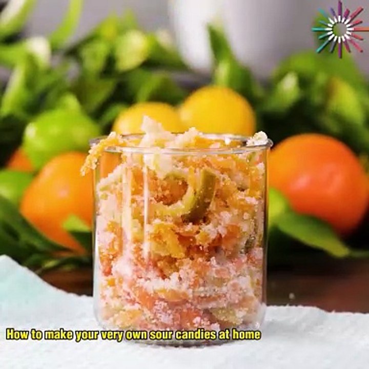 Sour candies using only fruit peels!