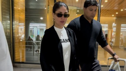 Airport पर स्टाइलिश अंदाज में नज़र आईं 'बेबो'