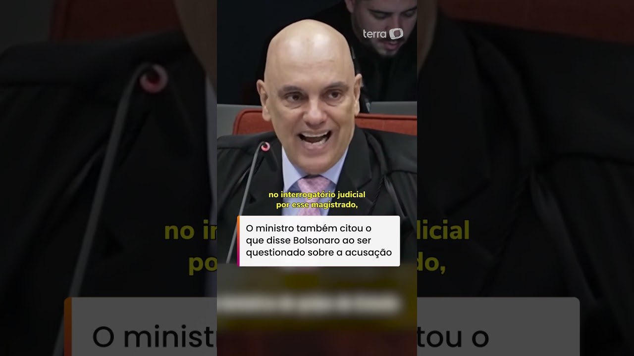 Moraes faz careta ao citar declaração de Jair Bolsonaro sobre sua vida pregressa #shorts