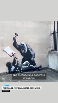 Banksy hace una obra para denunciar las detenciones contra manifestantes propalestinos en Reino Unido