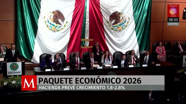 Paquete Económico 2026: México crecerá 2.8% del PIB y recaudará más impuestos