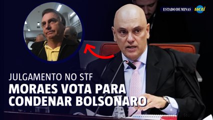 Veja o momento em que Moraes vota para condenar Bolsonaro
