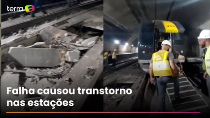 Vídeos mostram os estragos após trem descarrilar na Linha 4-Amarela do Metrô de SP