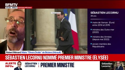 Sébastien Lecornu Premier ministre: "C'est un bras d'honneur aux Français", déclare Robert Ménard, maire de Béziers