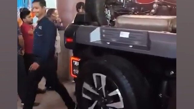 New Thar crashes through Delhi showroom glass wall after buyer hits accelerator