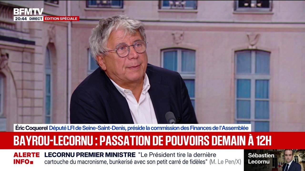 Sébastien Lecornu nommé Premier ministre: "C'est la censure le plus rapidement possible", affirme Éric Coquerel, député LFI de Seine-Saint-Denis