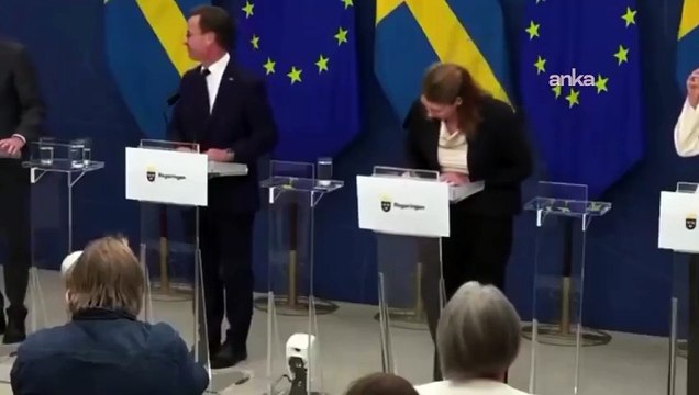 İsveç’in yeni Sağlık Bakanı Lann, basın toplantısında bayıldı