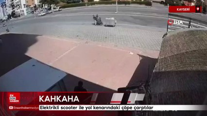 Kayseri’de kahkahaya boğan kaza
