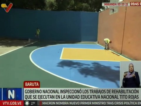 Autoridades inspeccionan los trabajos de rehabilitación de las instituciones educativas de Miranda