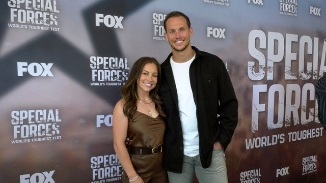 Shawn Johnson and Andrew East attend the red carpet for FOX's Special Forces: World's Toughest Test event