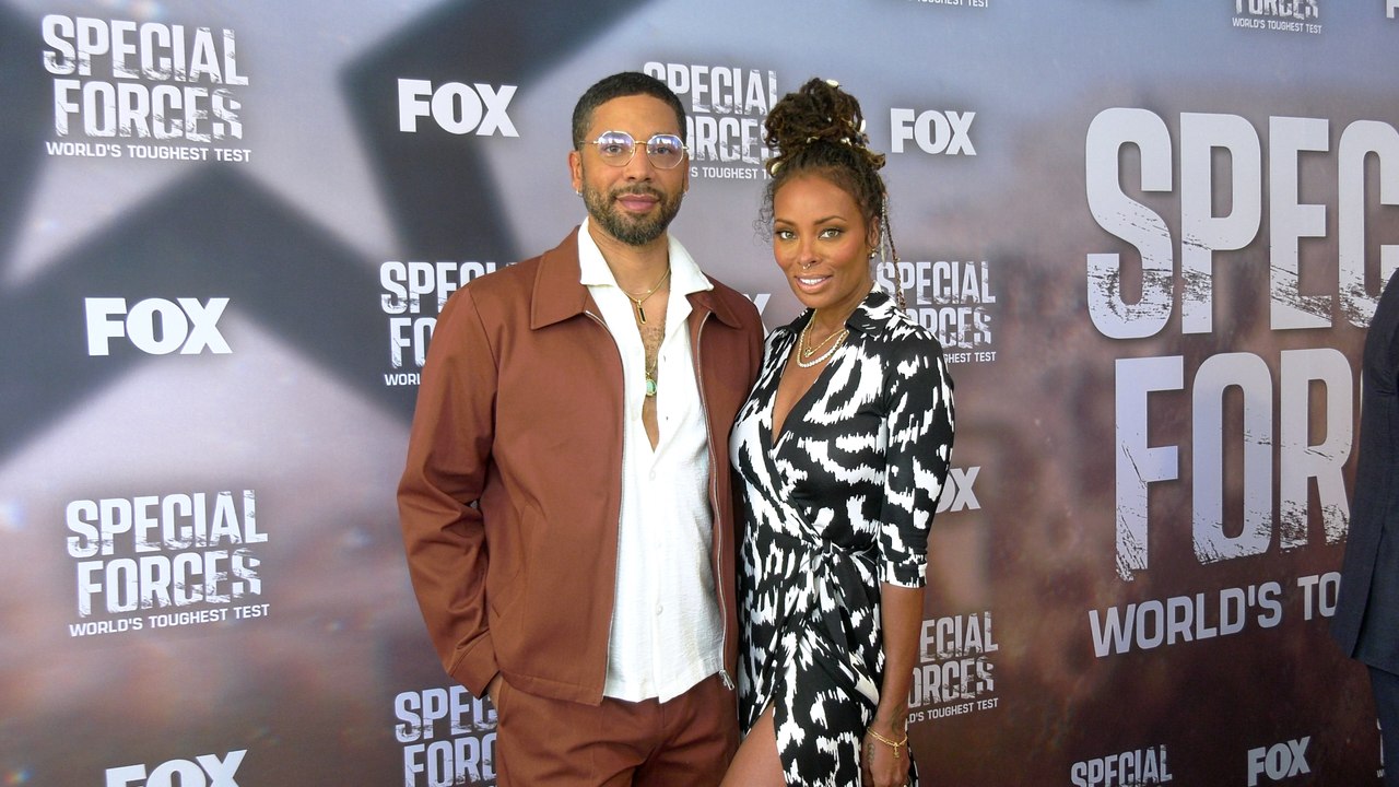 Jussie Smollett and Eva Marcille attend the red carpet for FOX's "Special Forces: World's Toughest Test" event