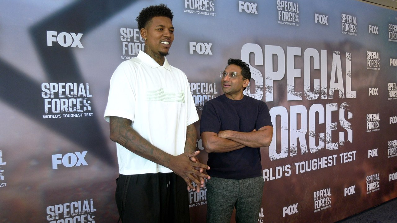 Nick Young and Ravi V. Patel attend the red carpet for FOX's "Special Forces: World's Toughest Test" event
