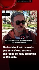Piloto chileciteño lamento que este año no se corra una fecha del rally provincial en Chilecito.
