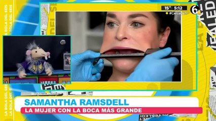 Ella es la mujer con la boca más grande del mundo