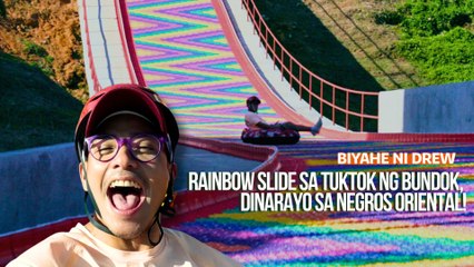 Rainbow slide sa tuktok ng bundok, dinarayo sa Negros Oriental! | Biyahe ni Drew