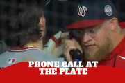 Dylan Crews gets phone call after home run
