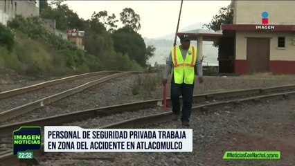 Así se encuentra la zona donde un tren y un autobús chocaron en Atlacomulco, Edomex
