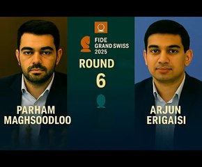 Erigaisi Holds Maghsoodloo! | Round 6 Draw Drama | FIDE Grand Swiss 2025