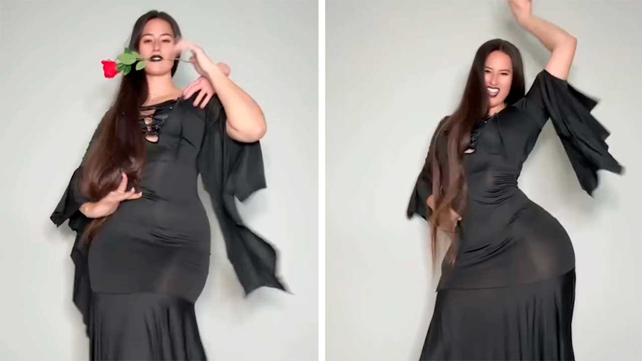 Marie Temara se transforme en Morticia Addams géante et affole ses fans sur Instagram