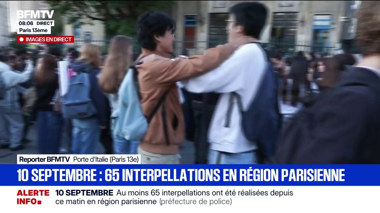 "Bloquons tout": le lycée Claude Monet, dans le 13e arrondissement de Paris, bloqué