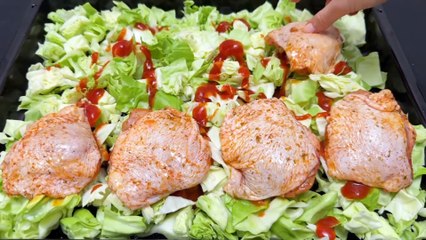 Just cabbage and chicken legs! Based on my grandmother's recipe! Tasty and cheap dinner