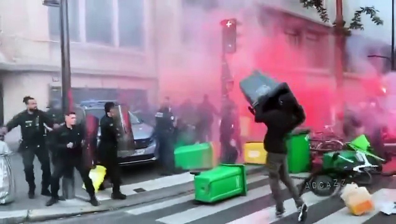 confrontos frança, manifestação, bloqueio, 2025