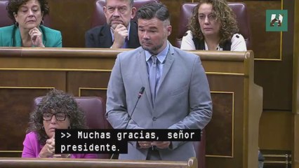 Rufián, a Sánchez: "Usted dijo que esta era la legislatura de la vivienda. No se nota"