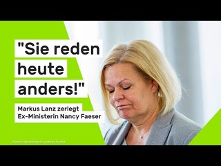 "Sie reden heute anders!" Markus Lanz zerlegt Ex-Ministerin Nancy Faeser