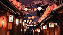 Traditional old shopping streets in Japan