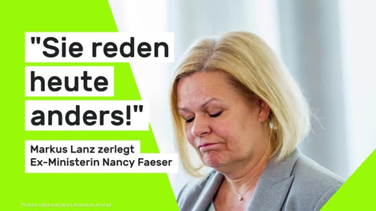 'Sie reden heute anders!' Markus Lanz zerlegt Ex-Ministerin Nancy Faeser