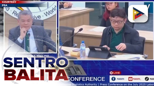 Labor force at employment rate ng bansa, bumaba nitong Hulyo dahil sa pananalasa ng habagat at mga bagyo ayon sa PSA | ulat ni Noel Talacay
