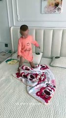 Toddler taking care of his dad🥰